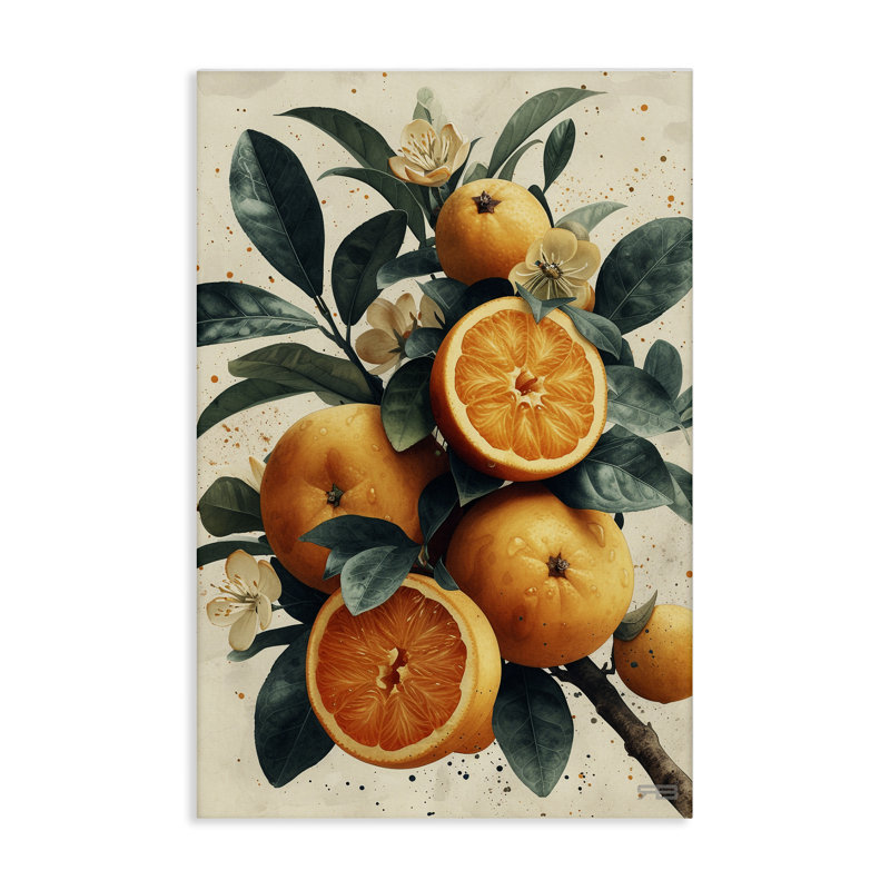 «Vibrant Citrus Branch» par RB, H 30 po x l 20 po