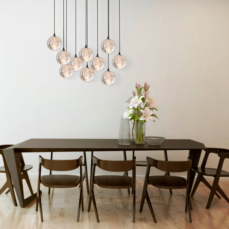 Riverdale 10 - Light Cluster Pendant, Matte Black