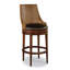 Woven Leather Swivel Upholstered Stool-48366615