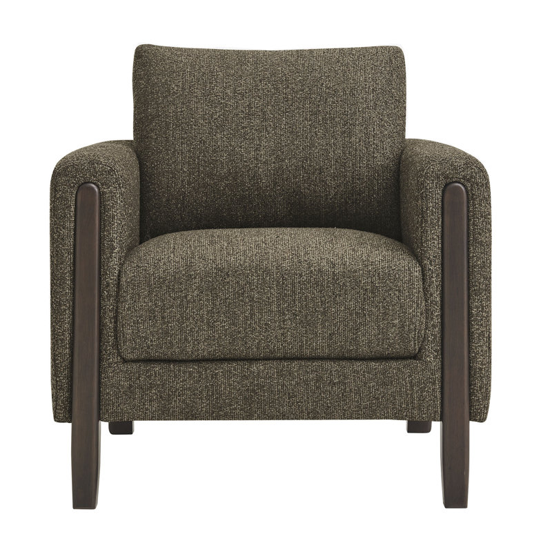 Hawken Boucle Fabric Accent Armchair, Antique Espresso, Antique Espresso