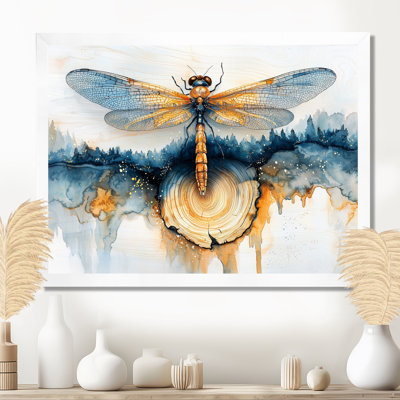Art moderne, libellule turquoise, sérénade I