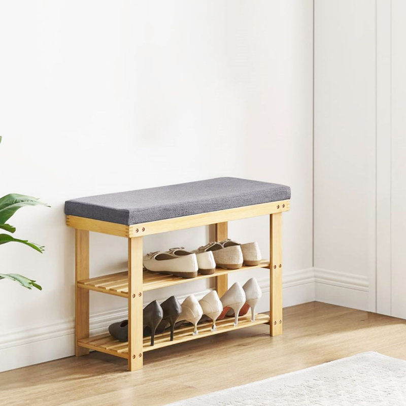 Kanopolis Upholstered Storage Bench, Natural