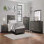 Mobilier de chambre à coucher 1 pièce à 6 tiroirs avec finition grise et finition contemporaine