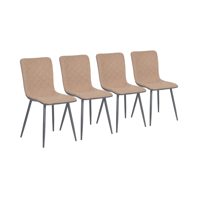 Candelaria 48cm H Metal Side Chair in Beige, Beige