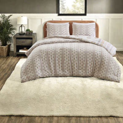 King Bedding Sets, Reversible Cotton Blend Comforter, Vintage Floral