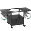 Table de barbecue extérieure en métal pour barbecue de style gros œuf, comprenant des planches latérales pliables, supportant des grils de grande taille et similaires, fabrication en fer robuste, rangement pour outils spacieux, assemblage rapide, mobi