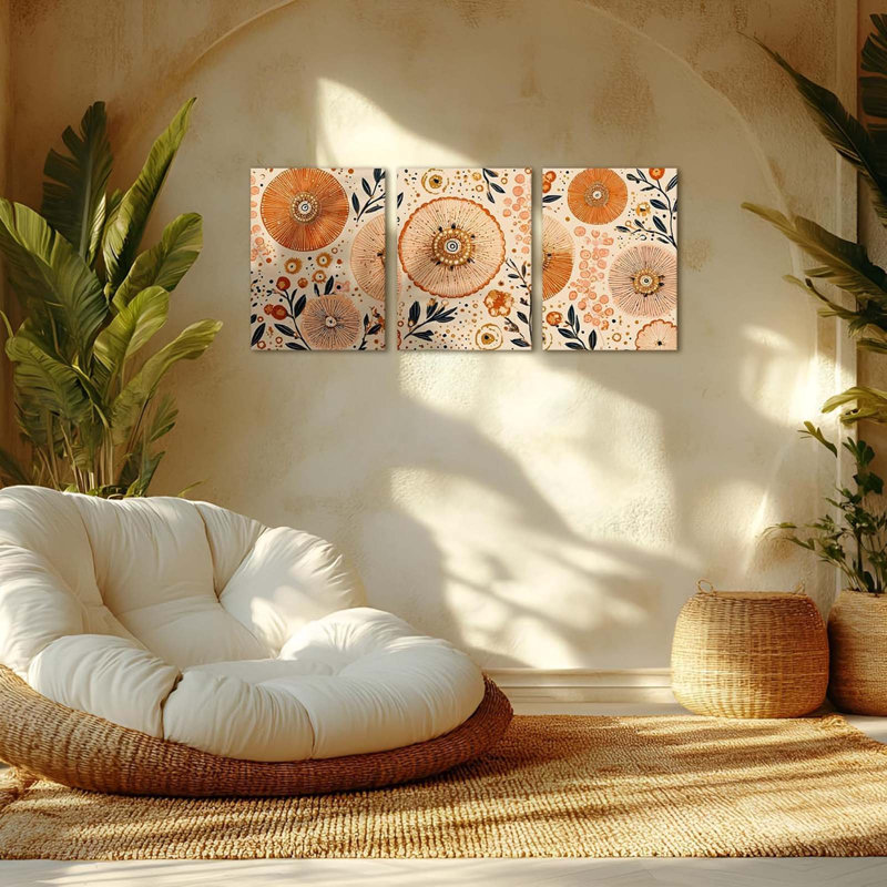 3 Piece Wrapped Canvas Print, 60 cm H x 40 cm W