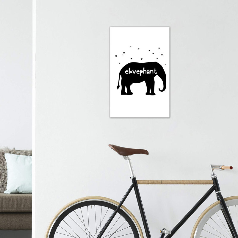 Éléphant, art sur toile, Toile tendue, H 18 po x l 12 po x 1,5 po