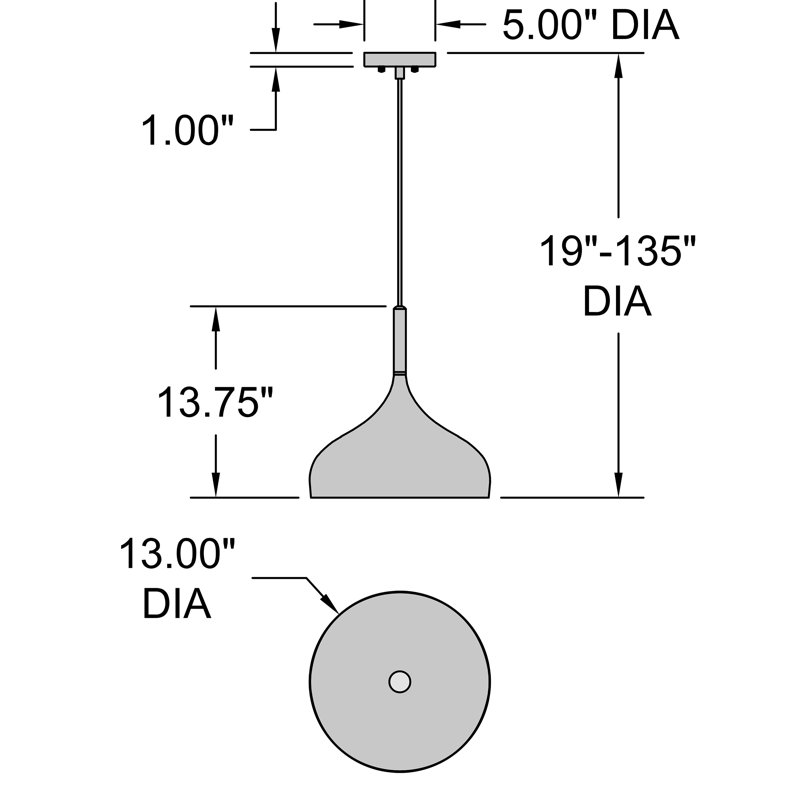 Luminaire suspendu 1 lumière Rosealina, Blanc