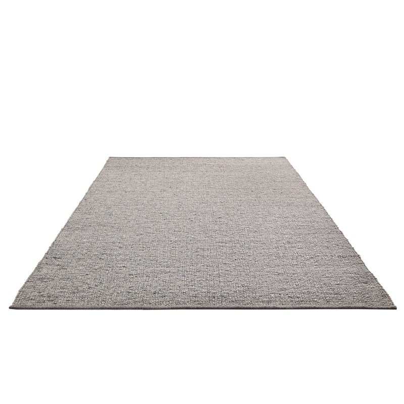 Areeza Flatweave Wool Grey Rug, Rectangular 90 x 160cm