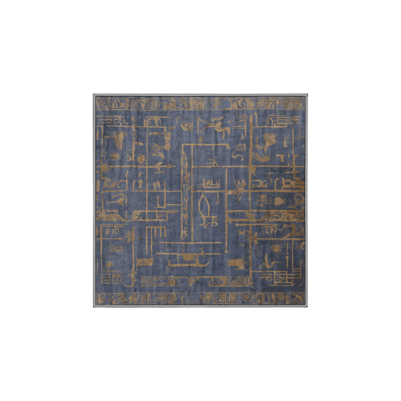 Tapis gris lavable à la machine, Carré 4 pi