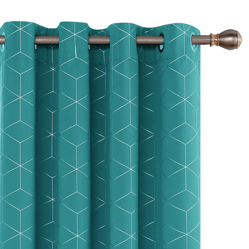Bost Room Darkening Thermal Curtains, Width 132 x Drop 114 cm, Turquoise