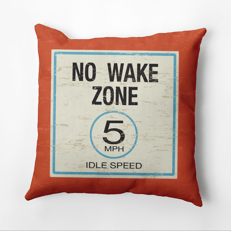 Outdoor Reversible Throw Pillow, Orange, 16" x 16"