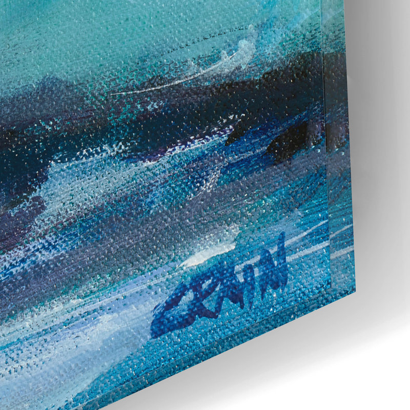 Art mural en verre acrylique Epic Art «Rail» par Curt Crain, 16 po x 12 po