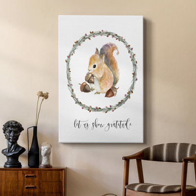 Harvest Home Squirrel -Custom Wrapped Gallery Cavas