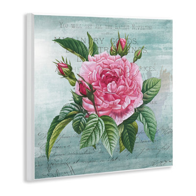 Pink Dahlia over Rustic Wall Plaque, design by Susan Arnot