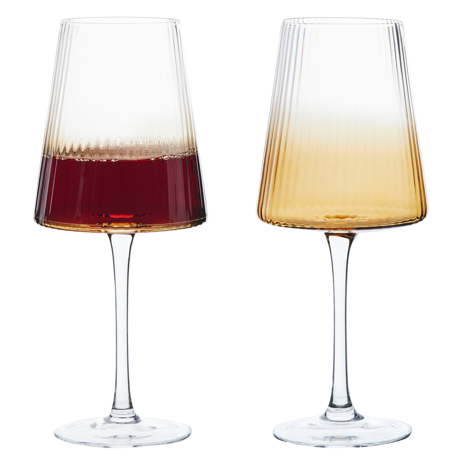 Quinn Amber Martini Glasses, Set of 2