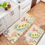 Tapis de cuisine antidérapants à motif floral coloré et coloré 2 pièces