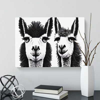 Flawless Llamas - Wrapped Canvas