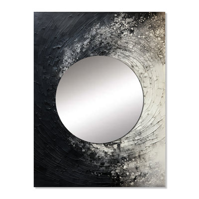 Printed Spiral - Abstract Spirals Large Wall Mirror, Modern Unique Mirror, Printed Metal Art
