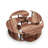 Harmonia Sculptural Tiered Walnut Coffee Table Set
