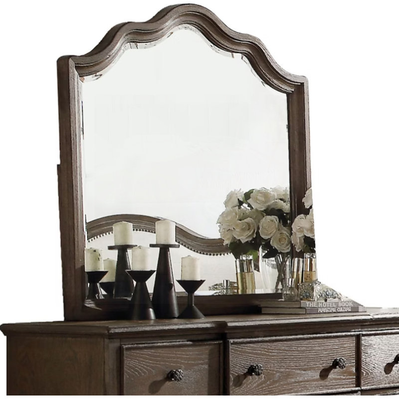 Oak Finish Mirror