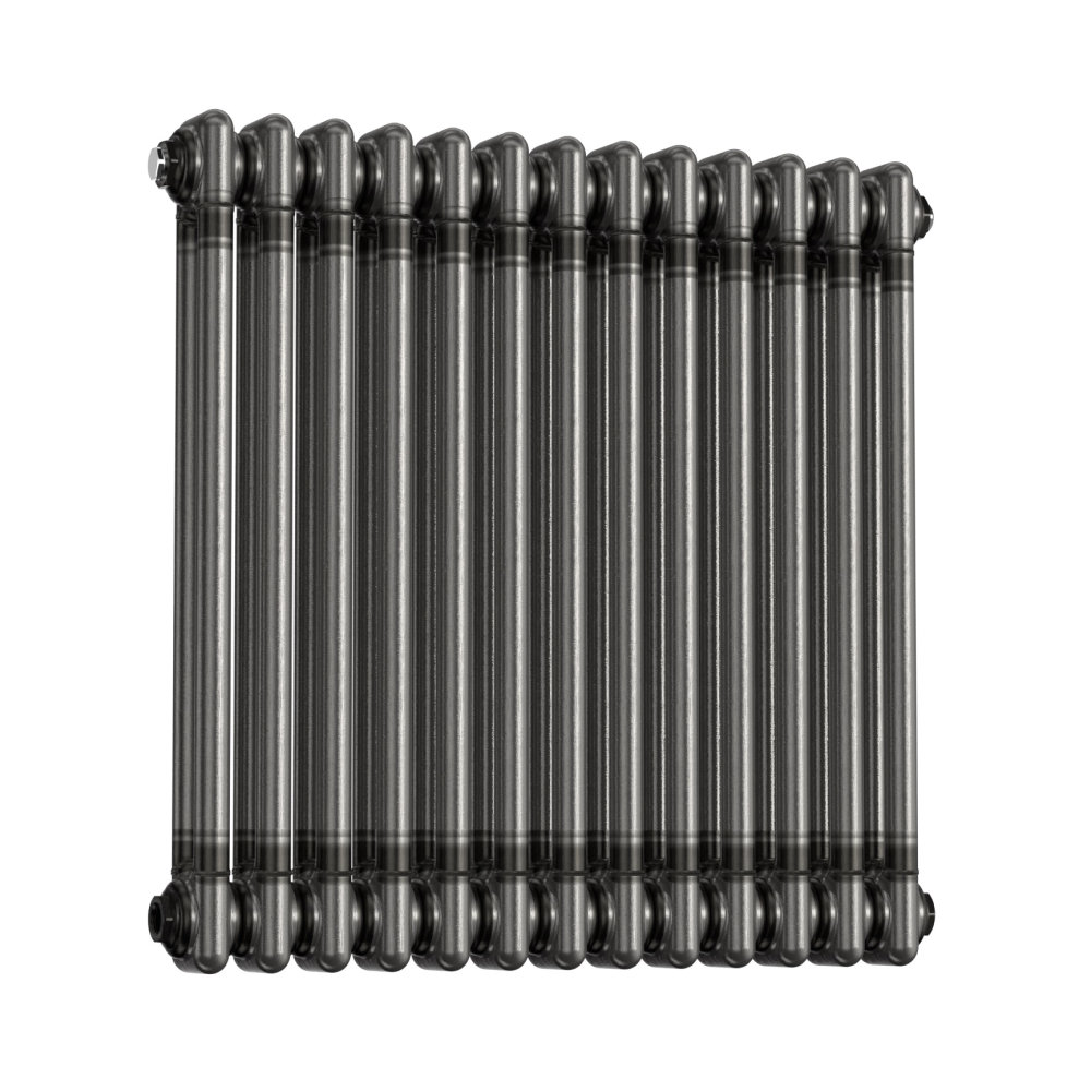 iBathUK Helena MKII Raw Metal 2 column radiator-Raw Metal