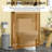 Bamboo Over The Toilet Storage Cabinet with Slatted Doors and Adjustable Shelf