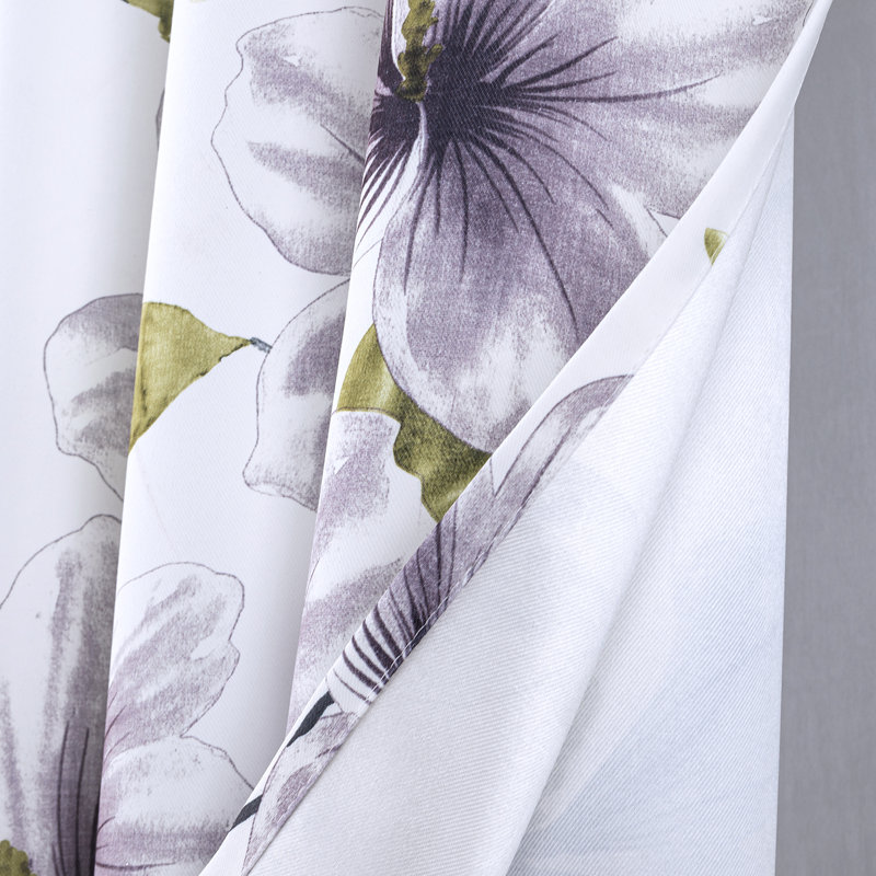 Rideau obscurcissant April Flowers, Argent