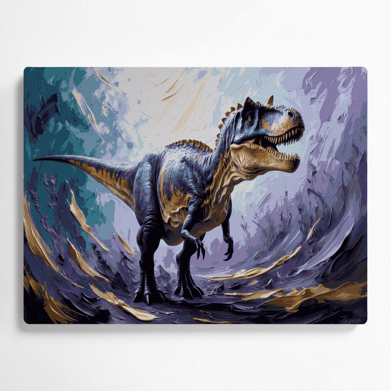 «Dinosaur Torosaurus», art mural en métal mauve, H 12 po x l 18 po