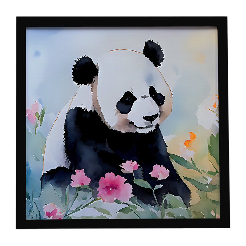 Panda Framed Metal Print