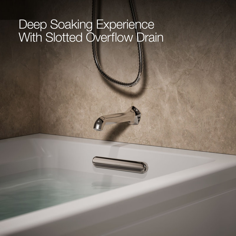 Archer® Alcove 72" x 36" Whirpool Bathtub, Ice Grey, Right
