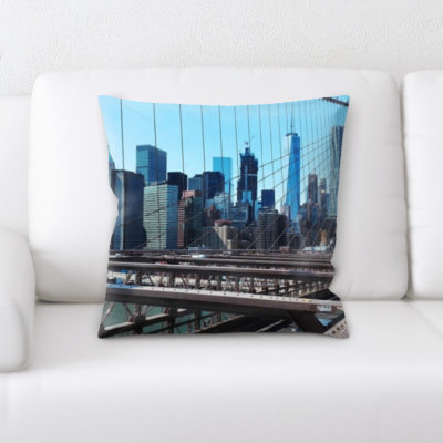 Gorton Faux Leather Throw Pillow