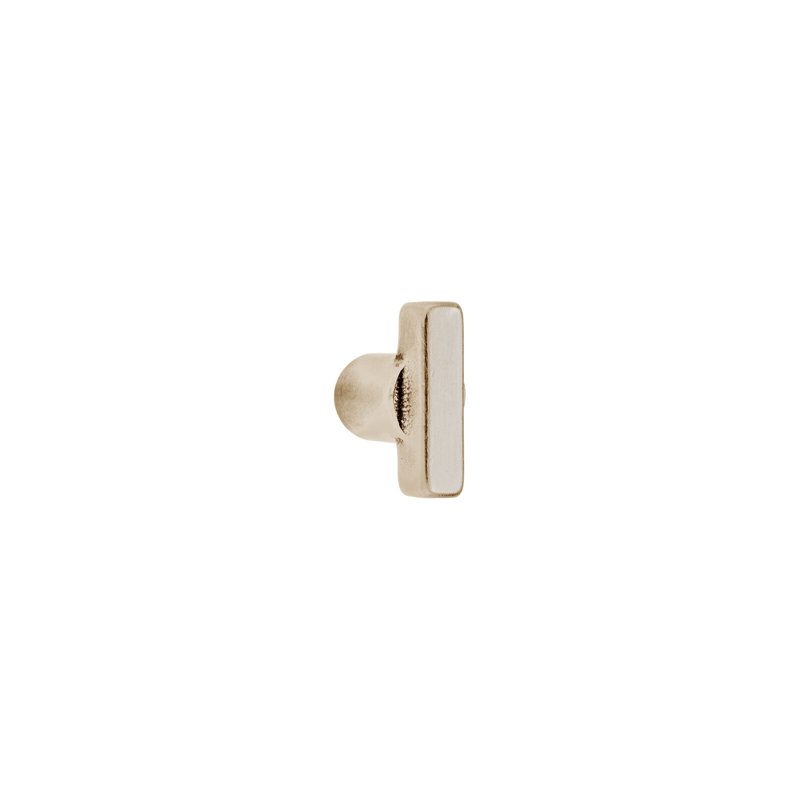 Metro Bronze Bar Knob, White Bronze Light