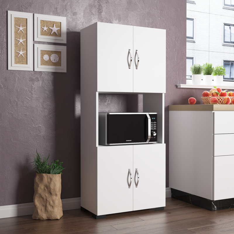 Rowson Modern Multi-Purpose Cabinet, White, 23.4 x 56.3 x 12.6 inches | 100% Chipboard, Thickness: 0.7 inches | Numerous Shelves, Wall-Mountable Design | Stylish Storage Solution for Home or Office Spaces