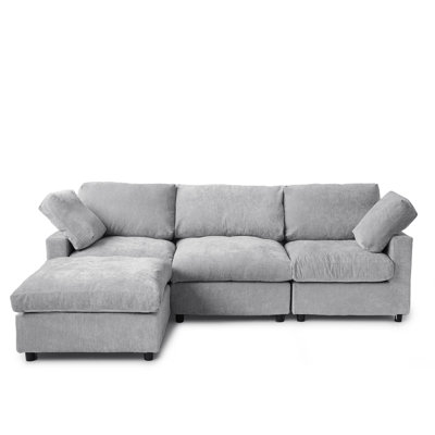 Kessi 4-Piece Slipcovered Sectional