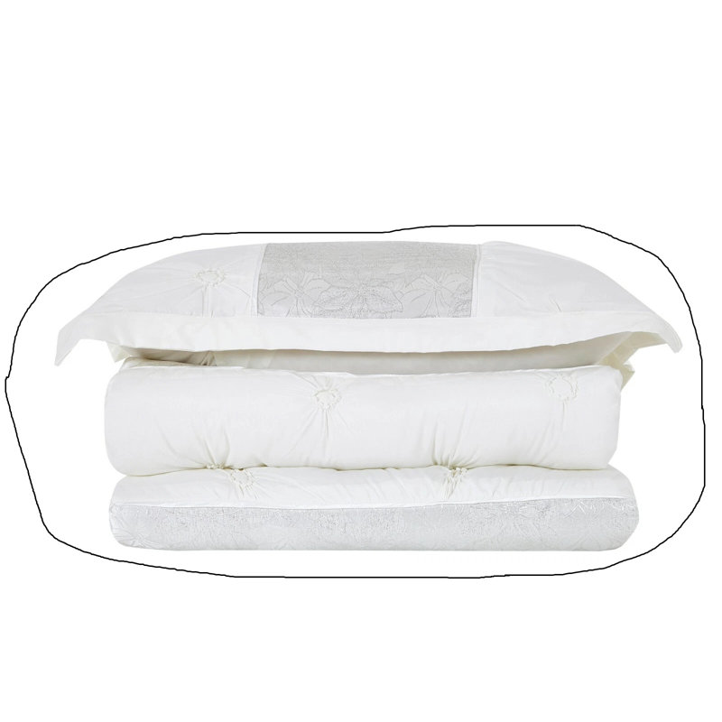 Bedspread with Pillow Shams Included, White