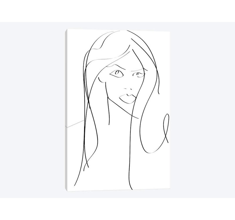 « becky », impression sur toile, H 12 po x l 8 po x P 0,75 po, Toile tendue, Pas de tapis