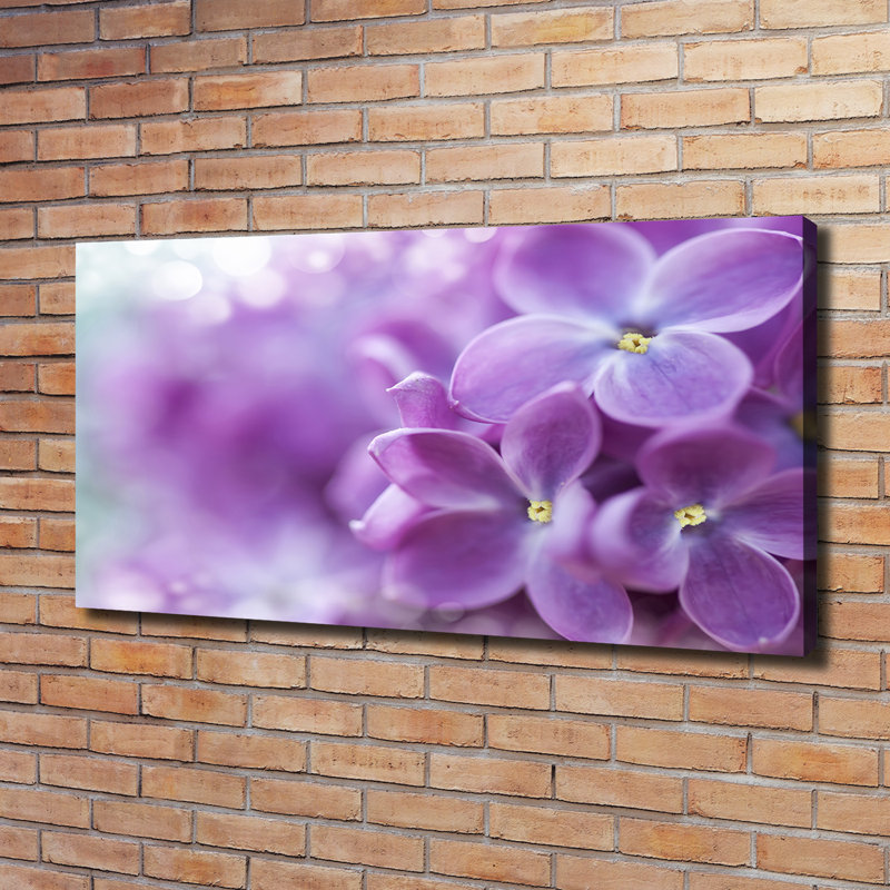 Lilac Flowers - No Frame Print on Canvas
