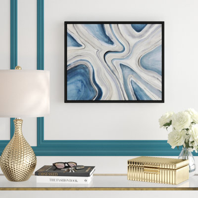« blue geode », peinture sur toile