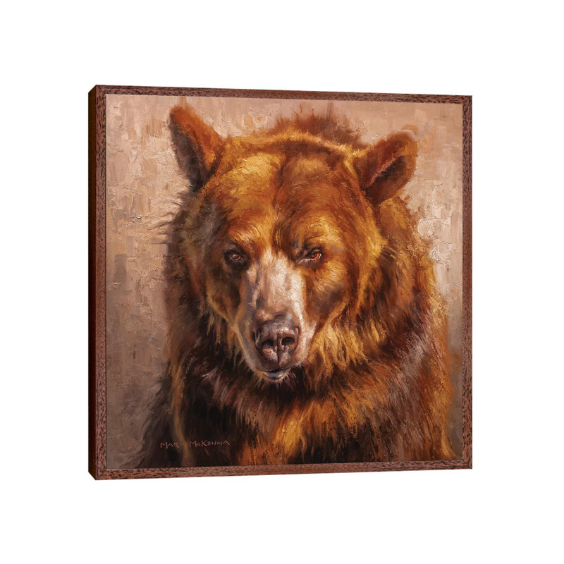 The Outlaw by Mark McKenna - Painting on Canvas, 66.04cm H x 66.04cm W x 3.81cm D, Classic Brown Wood Framed