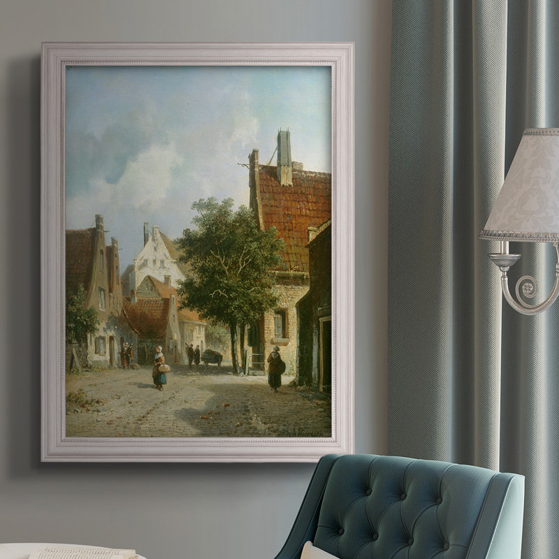Amsterdam Street Scene - Peinture encadrée, H 27 po x l 18 po x P 2,5 po