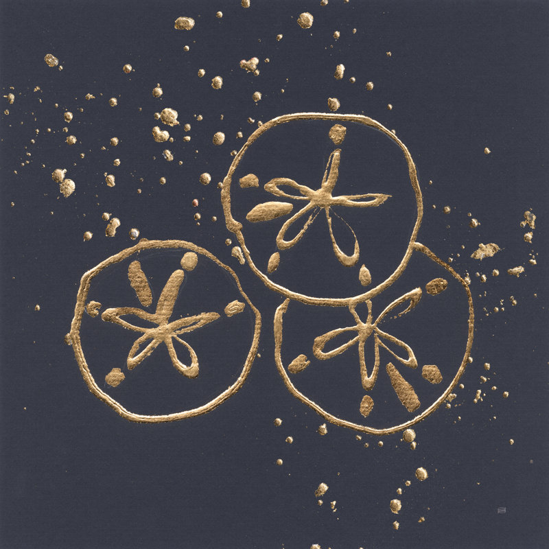 Gold Sand Dollar II by Chris Paschke - Wrapped Canvas Painting, 51cm H x 51cm W
