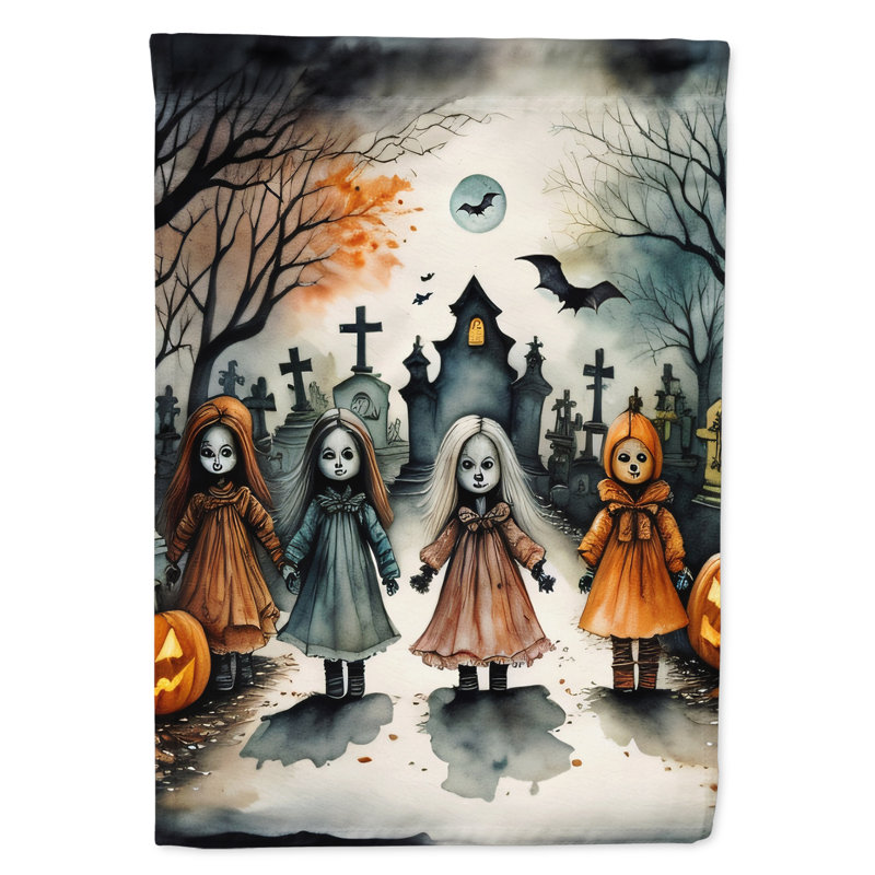 Double Sided 15.5'' H x 11.25'' W Polyester Halloween Garden Flag