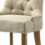 Ensemble de 2 chaises d'appoint en tissu beige et finition chêne récupéré