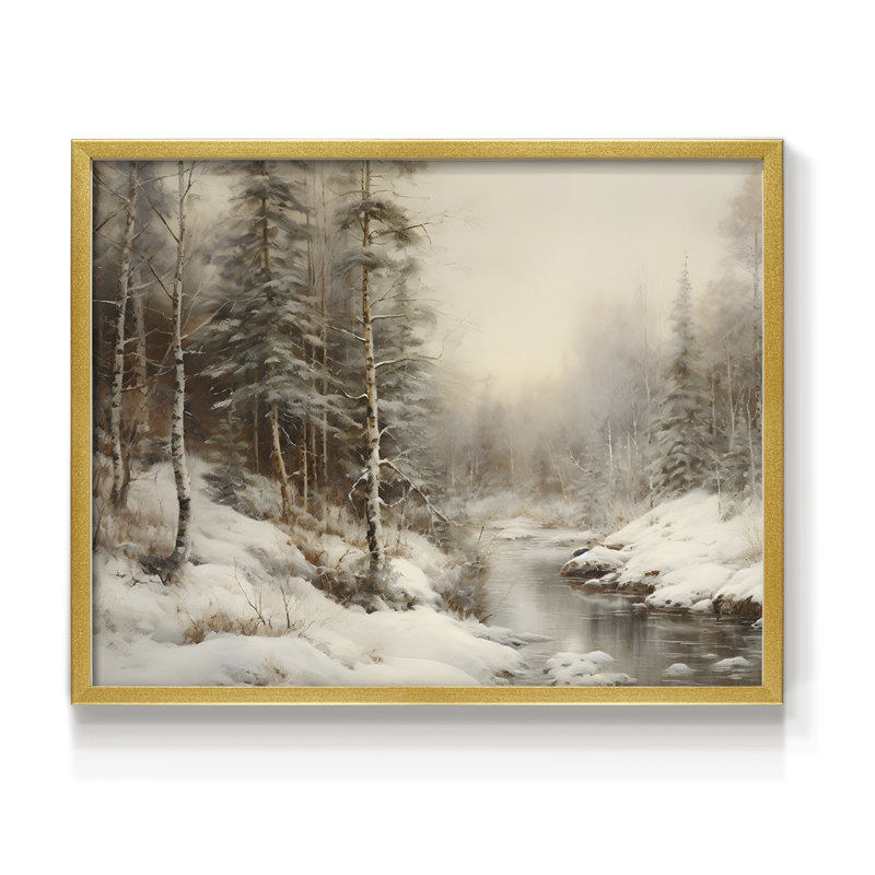 Paysages rétro-DCCDXL-Reproduction encadrée - réversible, H 11 po x l 14 po, Or