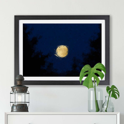 Moon Through the Trees - Framed Print