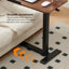 Bureau mobile réglable pour travailler debout, bureau de chevet avec dessus rabattable et 4 roulettes, table pour ordinateur portable réglable en hauteur et en angle