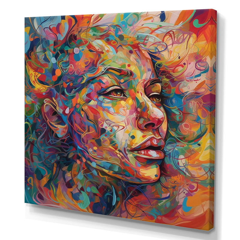 Représentation artistique de l'émotion - reproduction sur toile tendue, H 36 po x l 36 po x P 1,5 po
