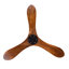 Ventilateur de plafond en bois massif 42 po, extérieur, 3 pales, sans lumière, noyer, pour porche de chambre à coucher pour patio, télécommande, résistant à l'eau-131089144